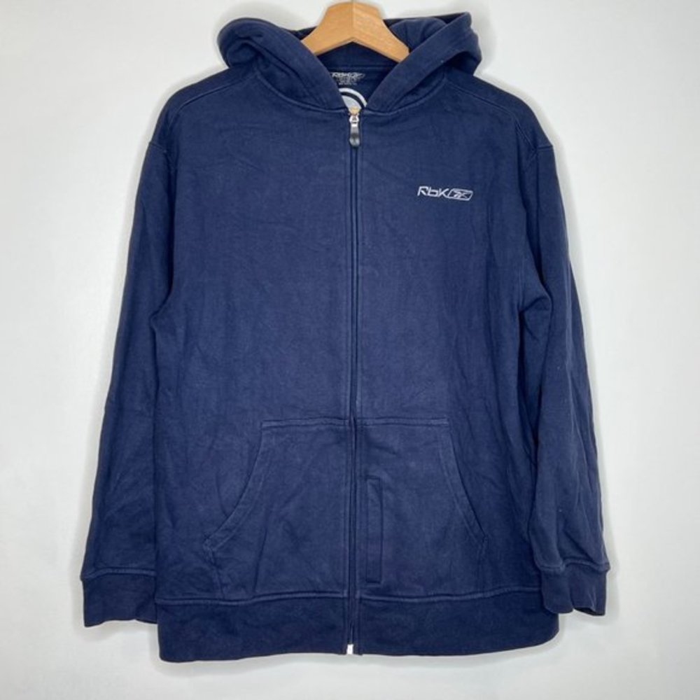 Reebok navy zip up sweatshirt hoodie sweater XL